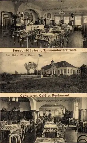 Ak Ostseebad Timmendorfer Strand, Seeschlößchen, Conditorei, Cafe und Restaurant