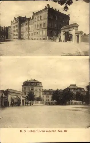 Ak Dresden Neustadt, K. S. Feldartilleriekaserne Nr. 48