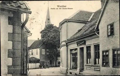 Ak Werther in Westfalen, Rosenstraße, Geschäft