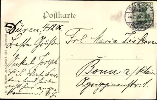 Ak Gemünd an der Urft Schleiden in der Eifel, Kaiser Wilhelm II. an der Urfttalsperre 1906