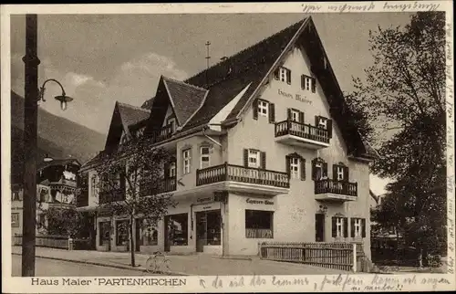 Ak Garmisch Partenkirchen in Oberbayern, Pension Haus Maier