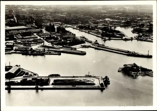 Sammelbild Zeppelin Weltfahrten II. Buch Serie Nordland Fahrten 1930 Bild 48, Malmö, Hafen