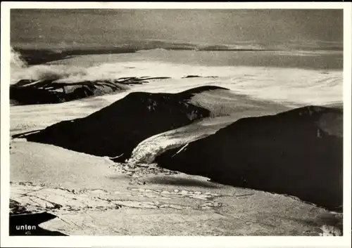 Sammelbild Zeppelin Weltfahrten II. Buch Serie Arktis Fahrt 1931 Bild 22, Nordland, Gletscher