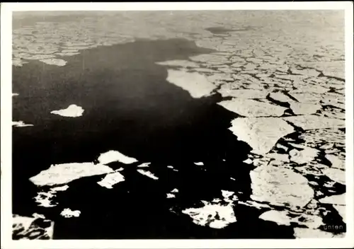 Sammelbild Zeppelin Weltfahrten II. Buch Serie Arktis Fahrt 1931 Bild 18, Franz Josef Land, Treibeis