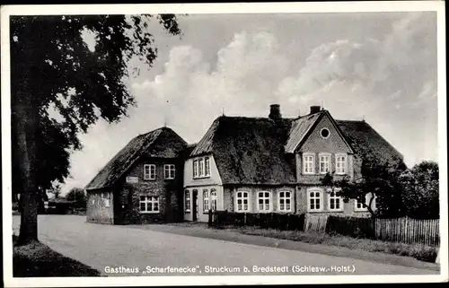 Ak Struckum Nordfriesland, Gasthaus Scharfenecke