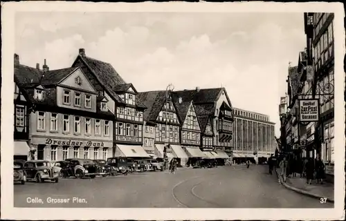 Ak Celle in Niedersachsen, Großer Plan, Gasthof zur Post, Dresdner Bank