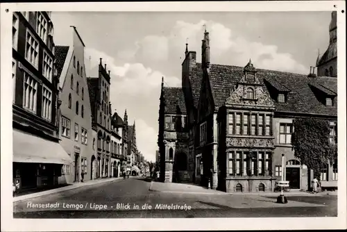 Ak Lemgo in Lippe, Blick in die Mittelstraße