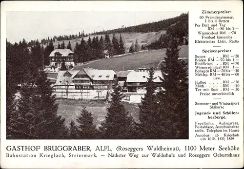 Ak Alpl Krieglach Steiermark, Gasthof Bruggraber