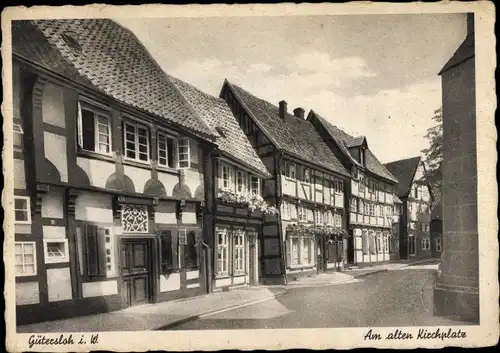 Ak Gütersloh in Westfalen, Am alten Kirchplatz