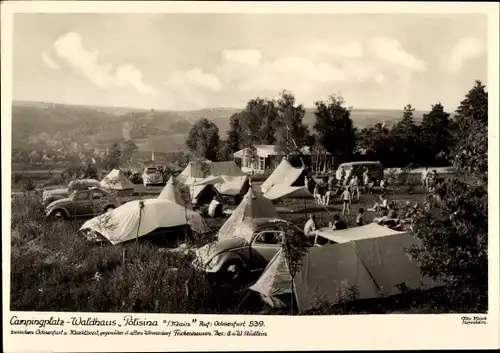 Ak Ochsenfurt am Main Unterfranken, Campingplatz-Waldhaus Polisina