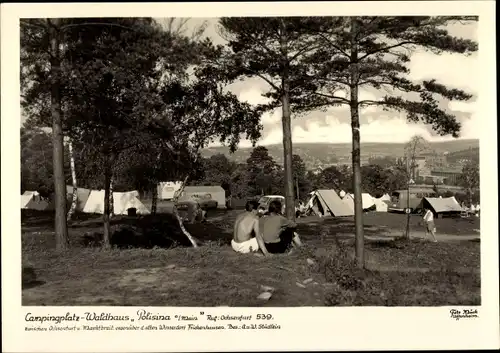 Ak Ochsenfurt am Main Unterfranken, Campingplatz-Waldhaus Polisina