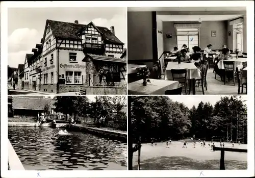 Ak Asbach Modautal im Odenwald, Pension, Gasthaus und Metzgerei von August Schütz