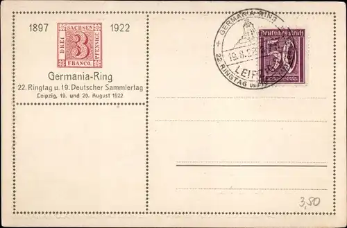 Ak Leipzig in Sachsen, Buchgewerbehaus, Germania Ring, 22 Ringtag u. 19 Deutscher Sammlertag