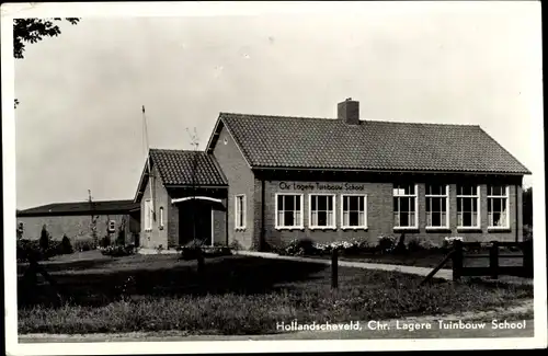 Ak Hollandscheveld Drenthe Niederlande, Chr Lagere Tuinbouw School