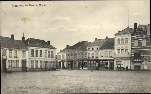 Ak Izegem Iseghem Westflandern, Groote Markt