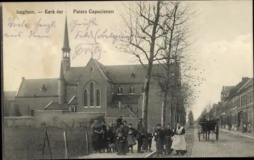 Ak Izegem Iseghem Westflandern, Kerk der Paters Capucienen