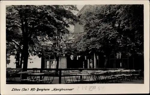 Ak Löbau in Sachsen, Berghotel Honigbrunnen, Terrasse