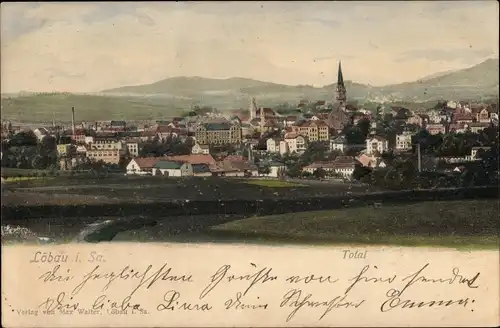 Ak Löbau in Sachsen, Totalansicht