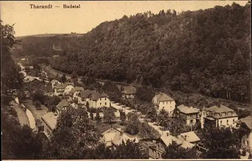 Ak Tharandt im Erzgebirge, Blick über die Dächer, Badethal