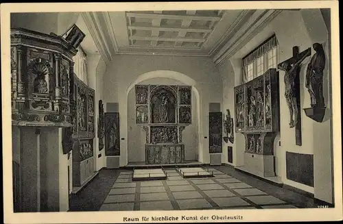 Ak Bautzen in der Lausitz, Stadtmuseum, Raum für kirchliche Kunst der Oberlausitz