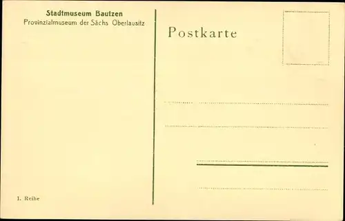 Ak Bautzen in der Lausitz, Stadtmuseum, Ebersbacher Wohnstube