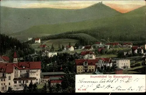 Ak Karpacz Krummhübel im Riesengebirge Schlesien, Gesamtansicht