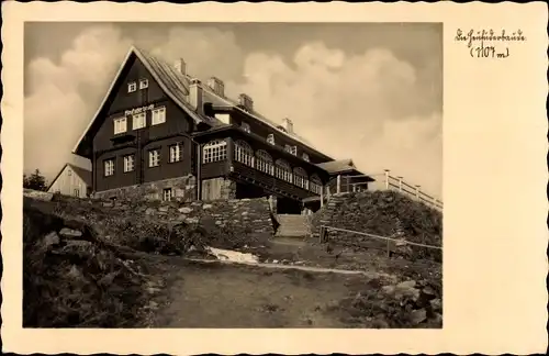 Ak Świeradów Zdrój Bad Flinsberg Isergebirge Schlesien, Heufuderbaude, Schronisko Na Stogu Izerskim