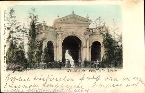 Ak Hannover in Niedersachsen, Denkmal der Kurfürstin Sophie