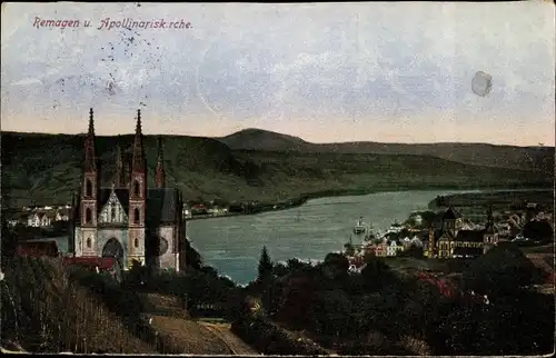 Ak Remagen am Rhein, Apollinariskirche