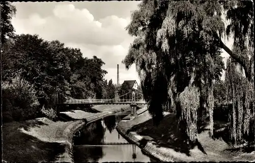 Ak Herford in Westfalen, Partie an der Werre, Brücke