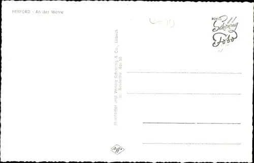 Ak Herford in Westfalen, Partie an der Werre, Brücke