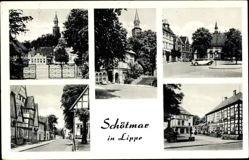 Ak Schötmar Bad Salzuflen in Lippe, Straßenansicht, Ortspartie, Kreissparkasse