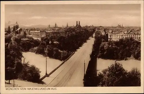 Ak München, vom Maximilianeum aus gesehen
