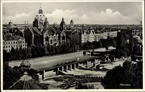 Ak München, Panorama, Kirche, Wehr