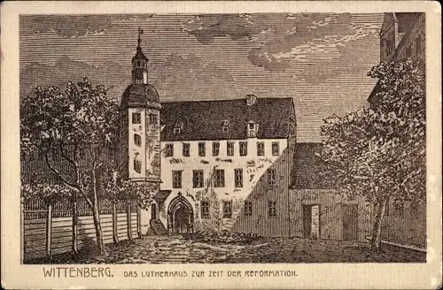 Künstler Ak Lutherstadt Wittenberg, Das Lutherhaus, Reformation