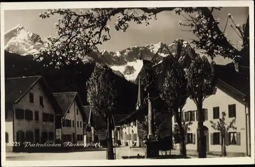 Ak Garmisch Partenkirchen in Oberbayern, Floriansplatz