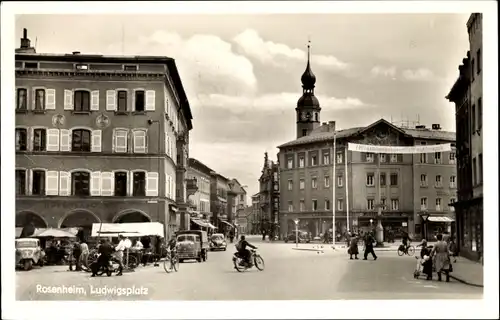 Ak Rosenheim Oberbayern, Ludwigsplatz
