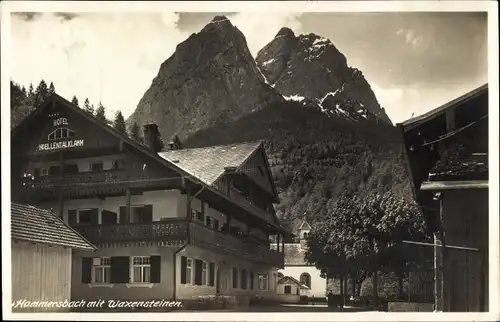 Ak Hammersbach Grainau in Oberbayern, Waxensteine, Hotel