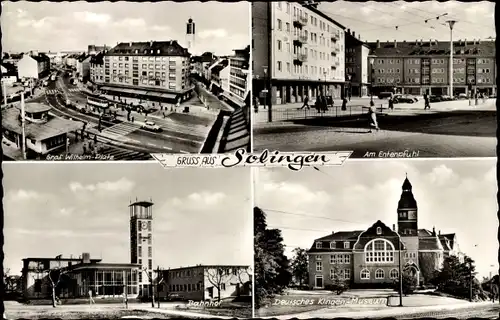 Ak Solingen im Bergischen Land, Bahnhof, Graf Wilhelm-Platz, Museum