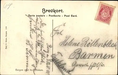 Ak Bergen Norwegen, Landschaft