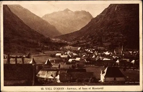 Ak Vall d'Aran Katalonien, Arties, al fons el Montartó