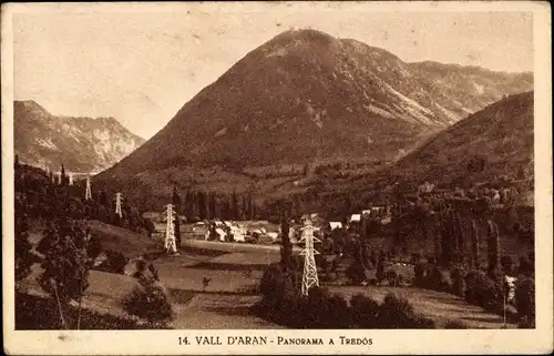 Ak Valle de Aran Katalonien, Panorama à Tredos