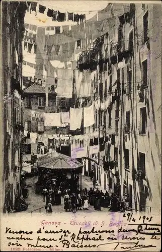 Ak Genova Genua Liguria, Truogoli di S. Brigida