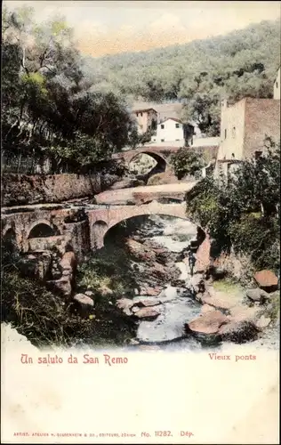 Ak San Remo Ligurien, Vieux Ponte