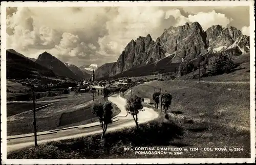 Ak Cortina d'Ampezzo Veneto, Col Rosa, Pomagagnon, Panorama