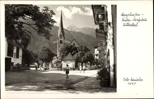 Ak Mayrhofen im Zillertal Tirol, Unterer Vorplatz