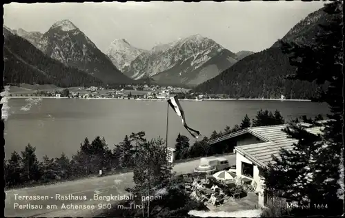 Ak Pertisau Eben am Achensee in Tirol, Terrassen-Rasthaus Bergkristall