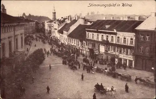 Ak Vilnius Wilna Litauen, Östlicher Kriegsschauplatz, Ein Transport Verwundeter, I. WK