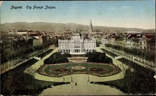 Ak Zagreb Kroatien, Trg Franje Josipa