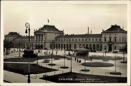 Ak Zagreb Kroatien, Glavni Kolodvor, Hauptbahnhof